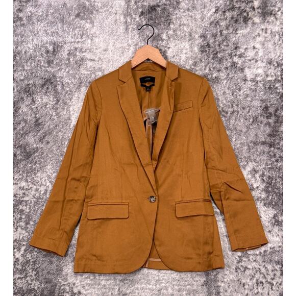J. Crew Jackets & Blazers - New J Crew Jacket 0 Womens Alfie Blazer Single Button In Gramercy Twill